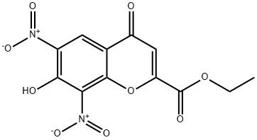 7-Hydroxy-6,8-dinitro-4-oxo-4H-1-benzopyran-2-carboxylic acid ethyl ester