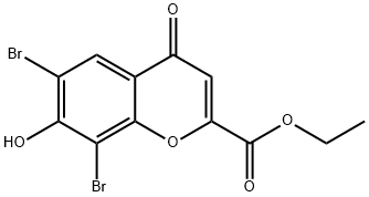 6,8-Dibromo-7-hydroxy-4-oxo-4H-1-benzopyran-2-carboxylic acid ethyl ester