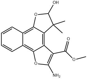 2-Amino-4,5-dihydro-5-hydroxy-4,4-dimethyl-naphtho[1,2-b:4,3-b'']difuran-3-carboxylic acid methyl ester