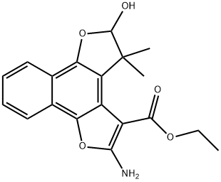 2-Amino-4,5-dihydro-5-hydroxy-4,4-dimethyl-naphtho[1,2-b:4,3-b'']difuran-3-carboxylic acid ethyl ester