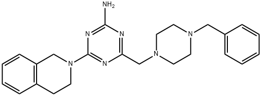 Isoquinoline, 1,2,3,4-tetrahydro-2-(4-amino-6-((4-benzyl-1-piperazinyl )methyl)-s-triazin-2-yl)-