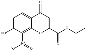 4H-1-Benzopyran-2-carboxylic acid, 7-hydroxy-8-nitro-4-oxo-, ethyl est er