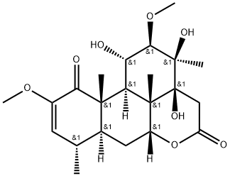 Picras-2-ene-1,16-dione, 11,13,14-trihydroxy-2,12-dimethoxy-, (11.alph a.,12.beta.)-