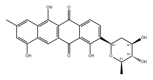 1,6,10-Trihydroxy-2-(2,6-dideoxy-β-D-arabino-hexopyranosyl)-8-methylnaphthacene-5,12-dione