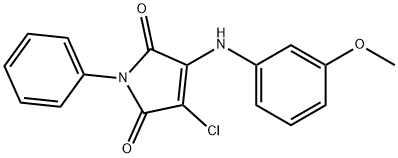 3-chloro-4-(3-methoxyanilino)-1-phenyl-1H-pyrrole-2,5-dione