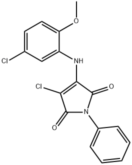 3-chloro-4-(5-chloro-2-methoxyanilino)-1-phenyl-1H-pyrrole-2,5-dione
