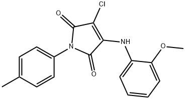 3-chloro-4-(2-methoxyanilino)-1-(4-methylphenyl)-1H-pyrrole-2,5-dione