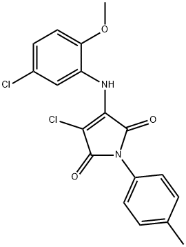 3-chloro-4-(5-chloro-2-methoxyanilino)-1-(4-methylphenyl)-1H-pyrrole-2,5-dione