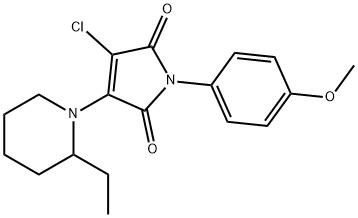 3-chloro-4-(2-ethyl-1-piperidinyl)-1-(4-methoxyphenyl)-1H-pyrrole-2,5-dione