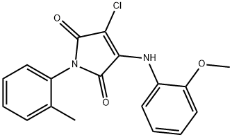3-chloro-4-(2-methoxyanilino)-1-(2-methylphenyl)-1H-pyrrole-2,5-dione
