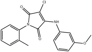 3-chloro-4-(3-methoxyanilino)-1-(2-methylphenyl)-1H-pyrrole-2,5-dione