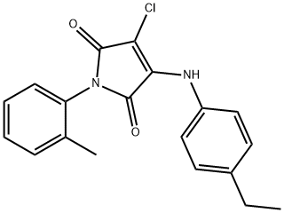 3-chloro-4-(4-ethylanilino)-1-(2-methylphenyl)-1H-pyrrole-2,5-dione