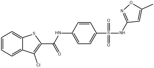 3-chloro-N-{4-[(5-methyl-1,2-oxazol-3-yl)sulfamoyl]phenyl}-1-benzothiophene-2-carboxamide