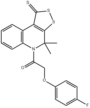 1-(4,4-dimethyl-1-thioxo-1,4-dihydro-5H-[1,2]dithiolo[3,4-c]quinolin-5-yl)-2-(4-fluorophenoxy)ethanone