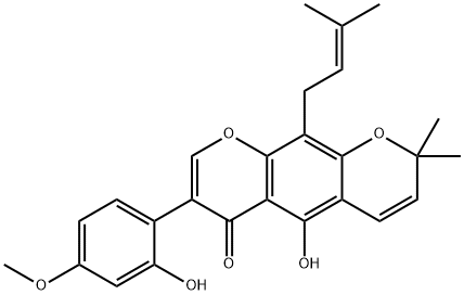 5-Hydroxy-3-(2-hydroxy-4-methoxyphenyl)-8,8-dimethyl-10-(3-methyl-2-butenyl)-4H,8H-benzo[1,2-b:5,4-b']dipyran-4-one