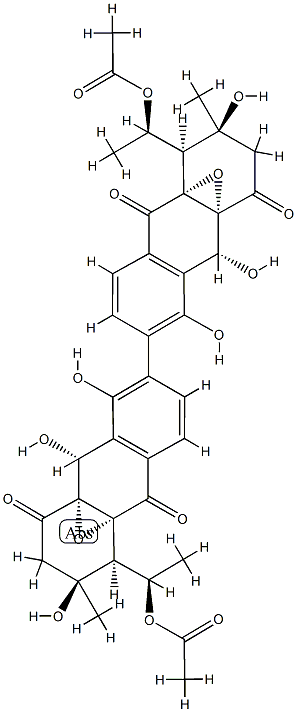 9,9'-Dideoxo-4aβ,9aβ:4'aβ,9'aβ-bisoxy-4a,4'a,9a,9'a-tetrahydro-9β,9'β-dihydroxyjulichrome Q 11,11'-diacetate