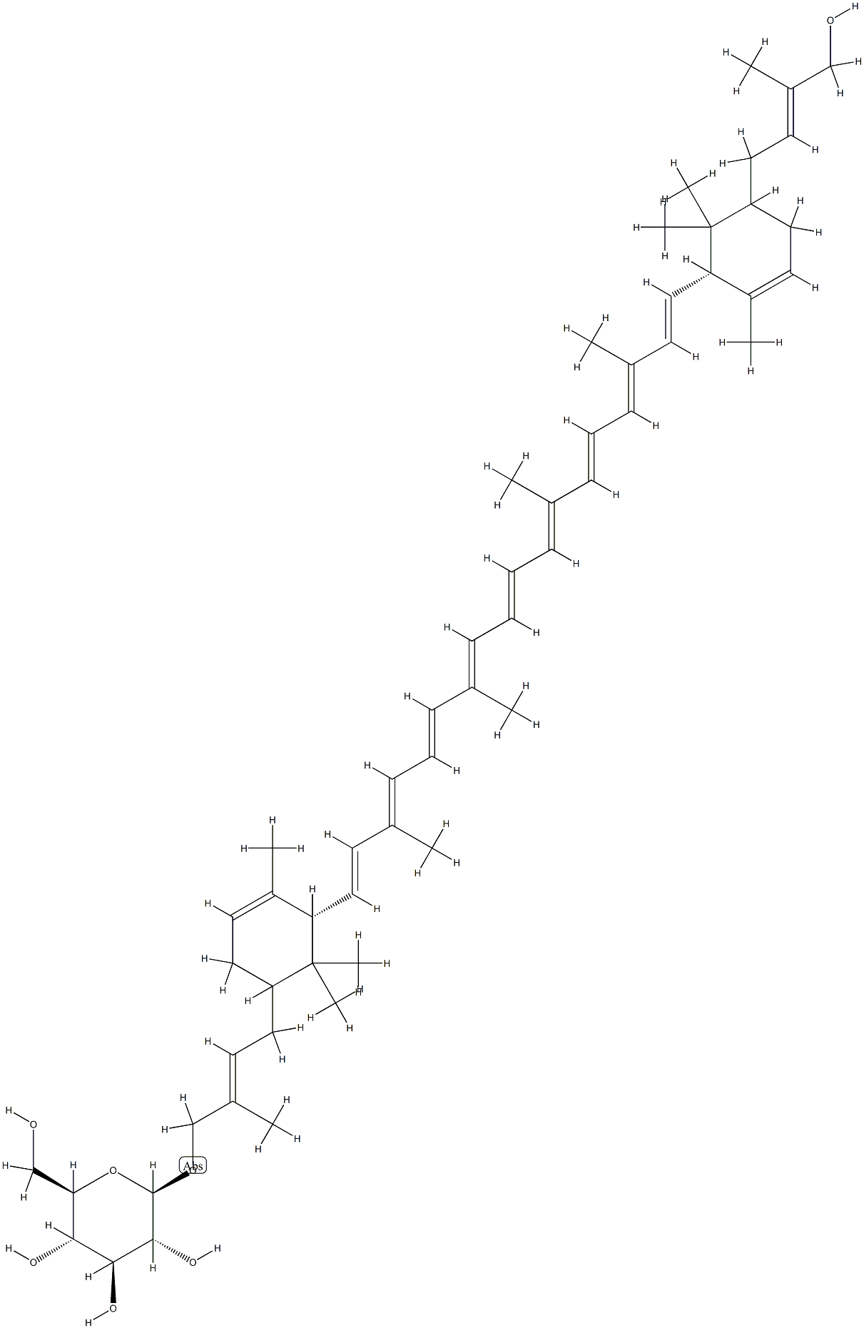 2-[4-(β-D-Glucopyranosyloxy)-3-methyl-2-butenyl]-2'-(4-hydroxy-3-methyl-2-butenyl)-ε,ε-carotene