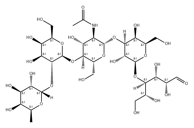 O-6-脱氧-ALPHA-L-吡喃半乳糖基-(1-2)-O-BETA-D-吡喃半乳糖基-(1-4)-O-2-(乙酰氨基)-2-脱氧-BETA-D-吡喃葡萄糖基-(1-3)-O-BETA-D-吡喃半乳糖基-(1-4)-D-葡萄糖