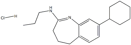 10-cyclohexyl-N-propyl-2-azabicyclo[5.4.0]undeca-2,8,10,12-tetraen-3-a mine hydrochloride