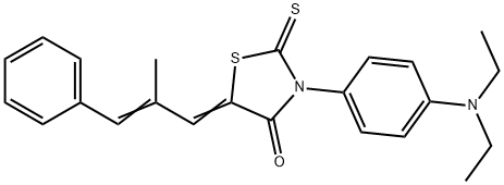 3-[4-(diethylamino)phenyl]-5-(2-methyl-3-phenyl-2-propenylidene)-2-thioxo-1,3-thiazolidin-4-one