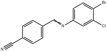 4-{[(4-bromo-3-chlorophenyl)imino]methyl}benzonitrile