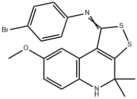4-bromo-N-[(1Z)-8-methoxy-4,4-dimethyl-4,5-dihydro-1H-[1,2]dithiolo[3,4-c]quinolin-1-ylidene]aniline