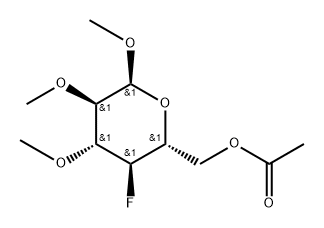 Glucopyranoside, methyl 4-deoxy-4-fluoro-2,3-di-O-methyl-, acetate, al pha-D-