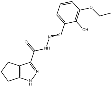 (E)-N-(3-ethoxy-2-hydroxybenzylidene)-1,4,5,6-tetrahydrocyclopenta[c]pyrazole-3-carbohydrazide