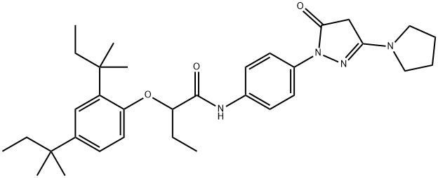 2-[2,4-Bis(1,1-dimethylpropyl)phenoxy]-N-[4-(4,5-dihydro-5-oxo-3-pyrrolizino-1H-pyrazole-1-yl)phenyl]butanamide