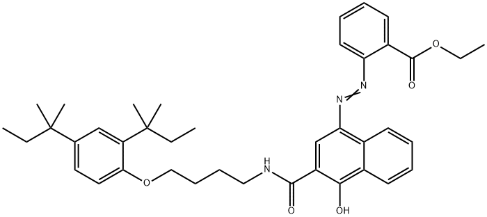 4-(2-Ethoxycarbonylphenylazo)-1-hydroxy-N-[4-(2,4-di-t-pentylphenoxy)butyl]-2-naphthamide
