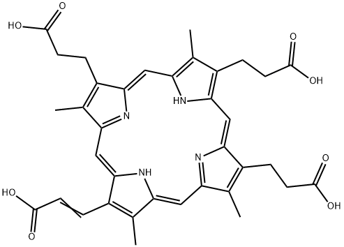 12-(2-Carboxyvinyl)-3,8,13,17-tetramethyl-21H,23H-porphyrin-2,7,18-tripropanoic acid