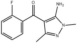 (5-amino-1,3-dimethylpyrazol-4-yl)-(2-fluorophenyl)methanone
