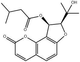 3-Methylbutanoic acid (8S,9R)-8,9-dihydro-8-(1-hydroxy-1-methylethyl)-2-oxo-2H-furo[2,3-h]-1-benzopyran-9-yl ester