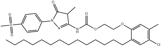 2-(4-chloro-5-methyl-2-tetradecylphenoxy)ethyl [4,5-dihydro-4-methyl-1-[4-(methylsulphonyl)phenyl]-5-oxo-1H-pyrazol-3-yl]carbamate