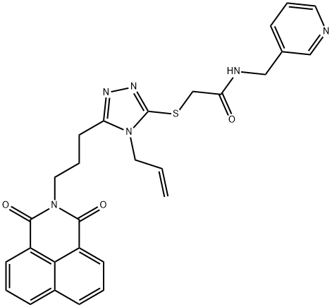 2-((4-allyl-5-(3-(1,3-dioxo-1H-benzo[de]isoquinolin-2(3H)-yl)propyl)-4H-1,2,4-triazol-3-yl)thio)-N-(pyridin-3-ylmethyl)acetamide