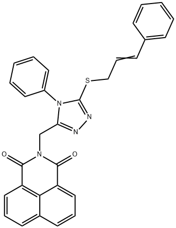 2-((5-(cinnamylthio)-4-phenyl-4H-1,2,4-triazol-3-yl)methyl)-1H-benzo[de]isoquinoline-1,3(2H)-dione