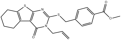 methyl 4-(((3-allyl-4-oxo-3,4,5,6,7,8-hexahydrobenzo[4,5]thieno[2,3-d]pyrimidin-2-yl)thio)methyl)benzoate