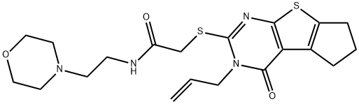 2-((3-allyl-4-oxo-3,5,6,7-tetrahydro-4H-cyclopenta[4,5]thieno[2,3-d]pyrimidin-2-yl)thio)-N-(2-morpholinoethyl)acetamide