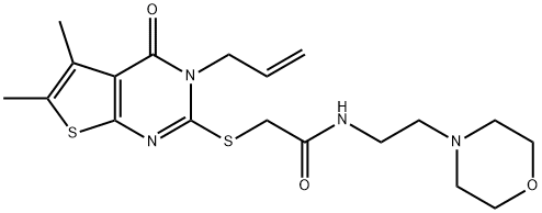 2-((3-allyl-5,6-dimethyl-4-oxo-3,4-dihydrothieno[2,3-d]pyrimidin-2-yl)thio)-N-(2-morpholinoethyl)acetamide