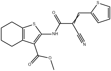 methyl (E)-2-(2-cyano-3-(thiophen-2-yl)acrylamido)-4,5,6,7-tetrahydrobenzo[b]thiophene-3-carboxylate