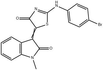 3-{2-[(4-bromophenyl)imino]-4-oxo-1,3-thiazolidin-5-ylidene}-1-methyl-1,3-dihydro-2H-indol-2-one
