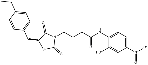 (Z)-4-(5-(4-ethylbenzylidene)-4-oxo-2-thioxothiazolidin-3-yl)-N-(2-hydroxy-4-nitrophenyl)butanamide
