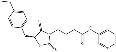 (Z)-4-(5-(4-ethylbenzylidene)-4-oxo-2-thioxothiazolidin-3-yl)-N-(pyridin-3-yl)butanamide