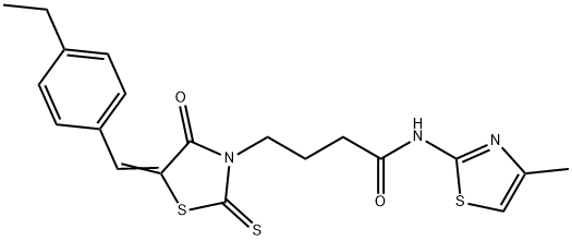 4-[(5Z)-5-(4-ethylbenzylidene)-4-oxo-2-thioxo-1,3-thiazolidin-3-yl]-N-(4-methyl-1,3-thiazol-2-yl)butanamide