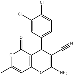 2-amino-4-(3,4-dichlorophenyl)-7-methyl-5-oxo-4H,5H-pyrano[4,3-b]pyran-3-carbonitrile