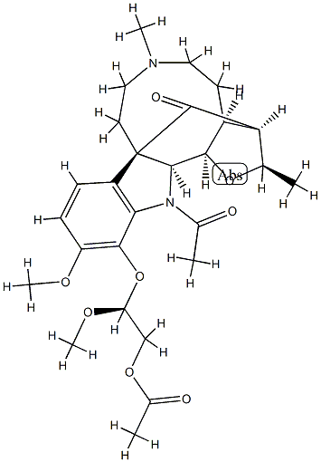 1-Acetyl-24-acetyloxy-2-deoxy-24-deoxo-11-methoxy-1,24-secodichotine (neutral)