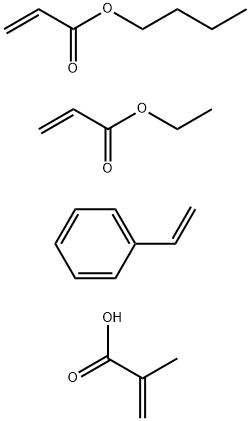 2-Propenoic acid, 2-methyl-, polymer with butyl 2-propenoate, ethenylbenzene and ethyl 2-propenoate