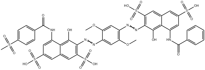 3-[[4-[[8-(benzoylamino)-1-hydroxy-3,6-disulpho-2-naphthyl]azo]-2,5-dimethoxyphenyl]azo]-4-hydroxy-5-[[4-(methylsulphonyl)benzoyl]amino]naphthalene-2,7-disulphonic acid