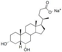 5-beta-Cholan-24-oic acid, 3-alpha,6-alpha-dihydroxy-, sodium salt
