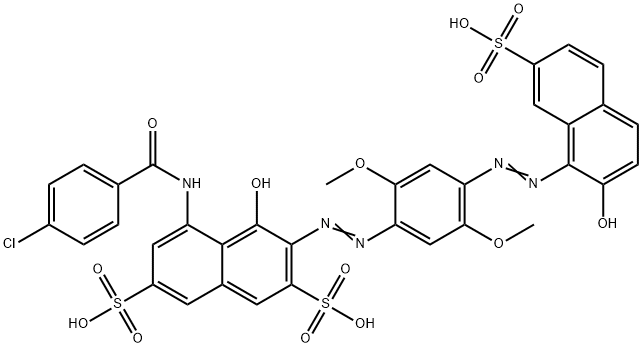 5-[(4-chlorobenzoyl)amino]-4-hydroxy-3-[[4-[(2-hydroxy-7-sulpho-1-naphthyl)azo]-2,5-dimethoxyphenyl]azo]naphthalene-2,7-disulphonic acid